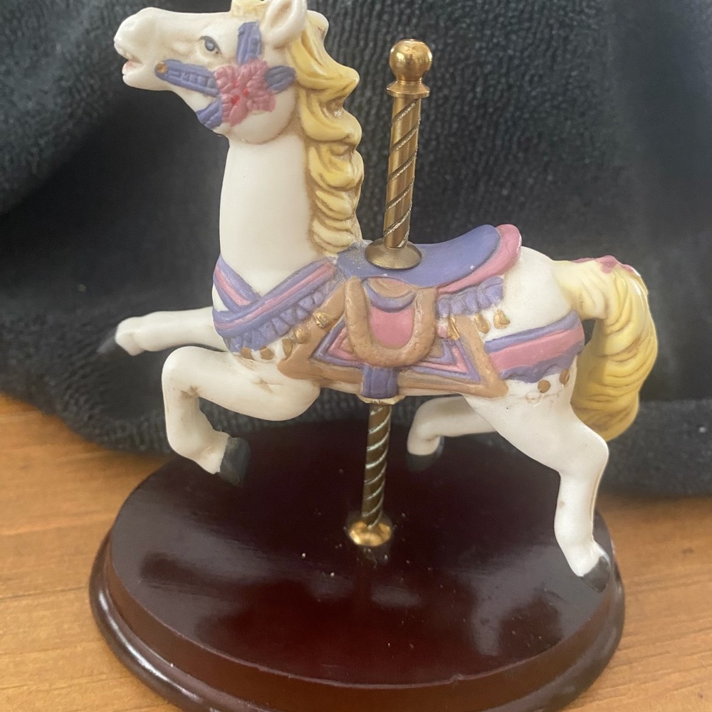The Whitehall Society Porcelain Carousel Horse Figurine